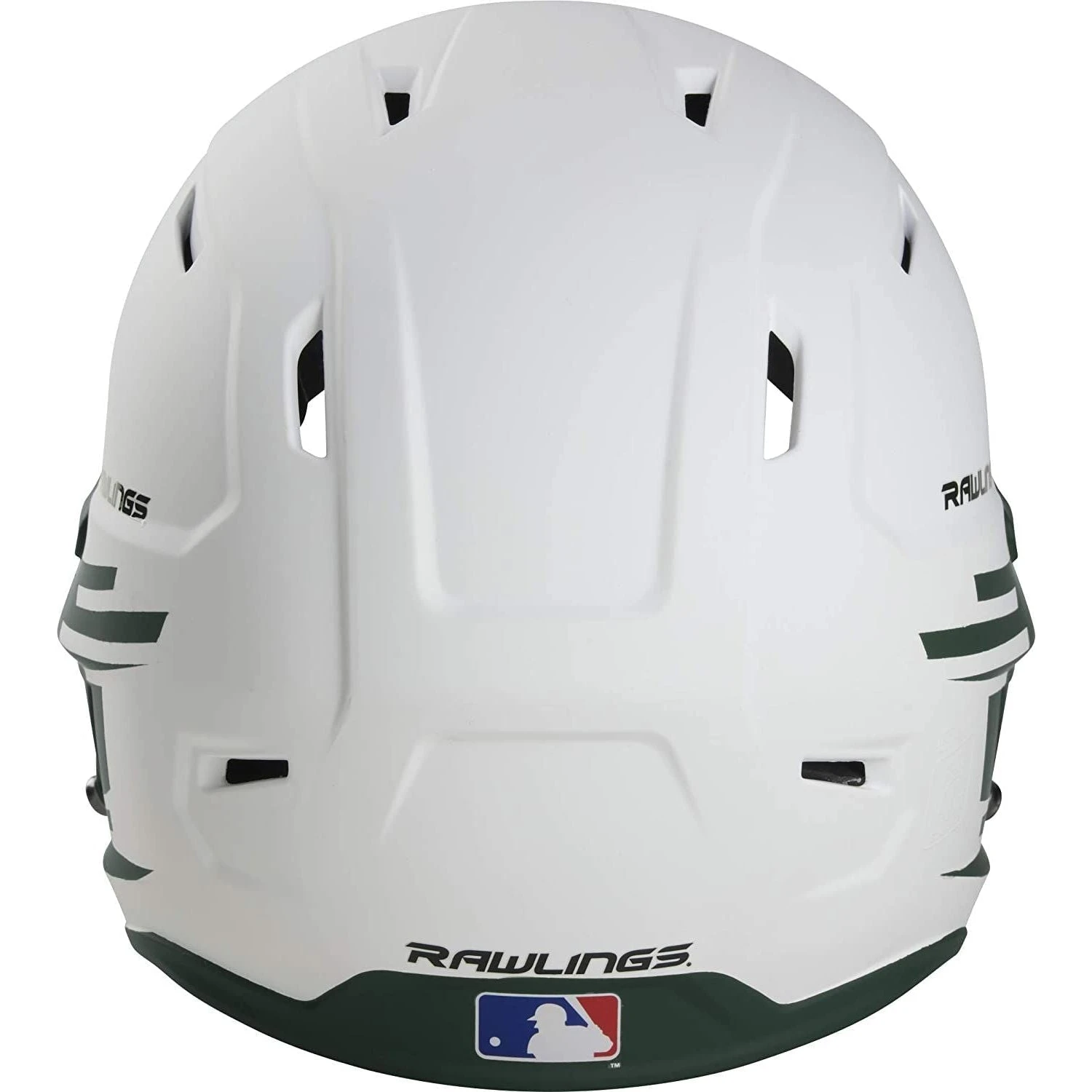 Rawlings Mach Ice Fastpitch Softball Batting Helmet With Face Guard (White/Dark Green) 6 Rawlings Mach Ice Fastpitch Softball Batting Helmet With Face Guard (White/Dark Green) - Image 4