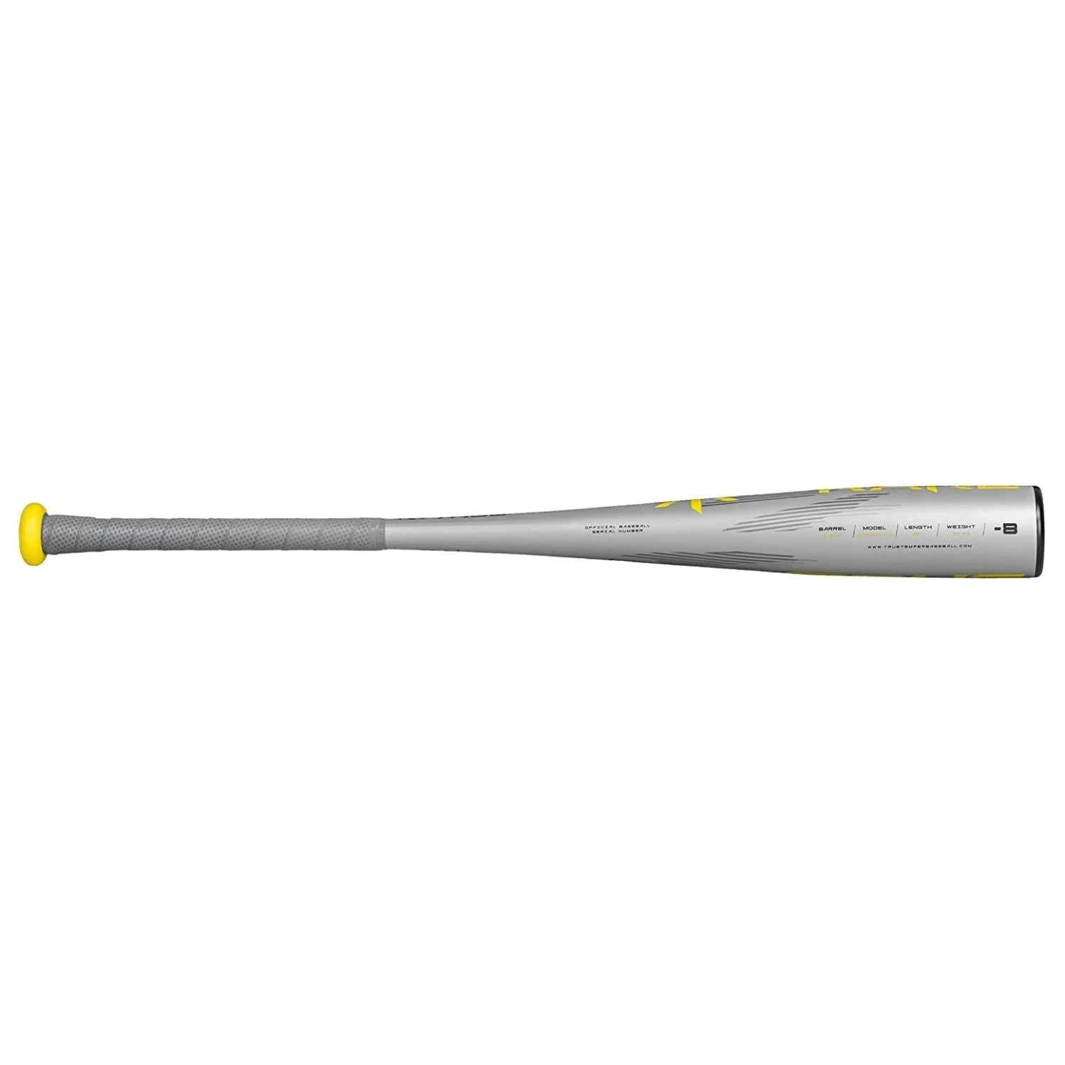 True Temper Rake 2022 USSSA 2 3/4" Baseball Bat Drop -8 (SILVER/YELLOW) 6 True Temper Rake 2022 USSSA 2 3/4" Baseball Bat Drop -8 (SILVER/YELLOW) - Image 4