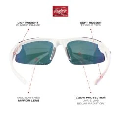 RAWLINGS Youth Sports Baseball Sunglasses Durable 100% UV Poly Lens, Shielded Lens (White/Red) 11 RAWLINGS Youth Sports Baseball Sunglasses Durable 100% UV Poly Lens, Shielded Lens (White/Red) -Deals Baseball Store youthback3 c22224f4 5f19 4bfc 8d4d 9af24cafb248